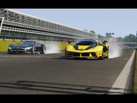 Mercedes-Benz Vision GT vs Ferrari FXX-K at Monza Circuit
