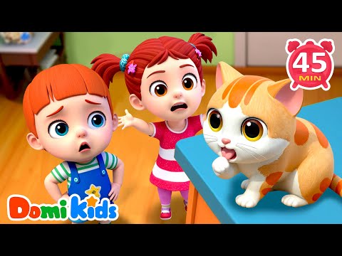 Hide & Seek with Little Cat! | Baby Police Compilation | Nursery Rhymes & Kids Songs | Domi Kids