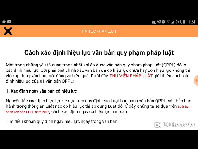Cách xác định hiệu lực văn bản quy phạm pháp luật