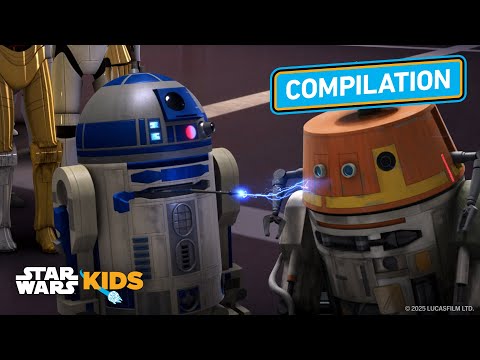 R2-D2 & Chopper Cause Mayhem 🤖😈 | Compilation | @StarWarsKids