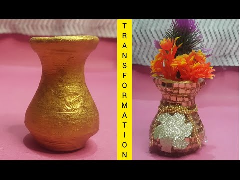 Mud Vase Decoration- Modification with Crystal Pieces- Mud Piece Modification Series- Part#3