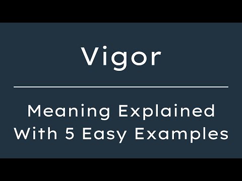 Vigor Vigor Meaning