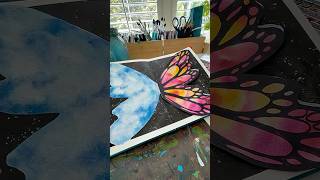 Interactive butterfly sketchbook page