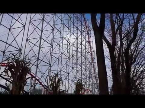 Off-ride footage of a Steel Force train