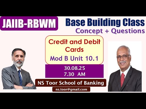 RBWM Unit 10.1  - Credit and Debit Cards  by Vinayak sir #ilb365 | 30 th  August  25 at 7:30 AM