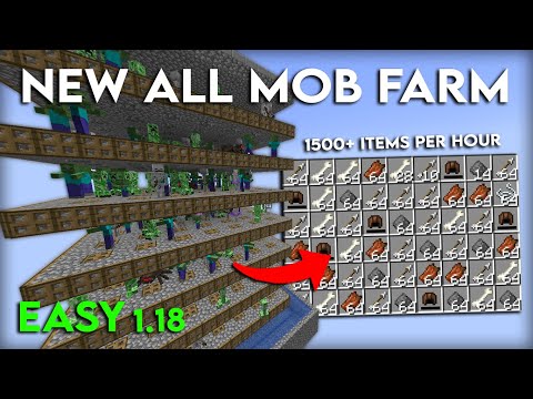 NEW Minecraft 1.18 ALL MOB FARM TUTORIAL - Easy Build