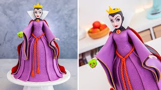 Snow White 🍎 EVIL QUEEN Doll Cake 👑 Disney Villains