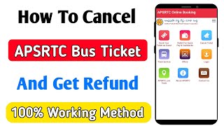 how to cancel apsrtc ticket online | apsrtc bus ticket cancellation