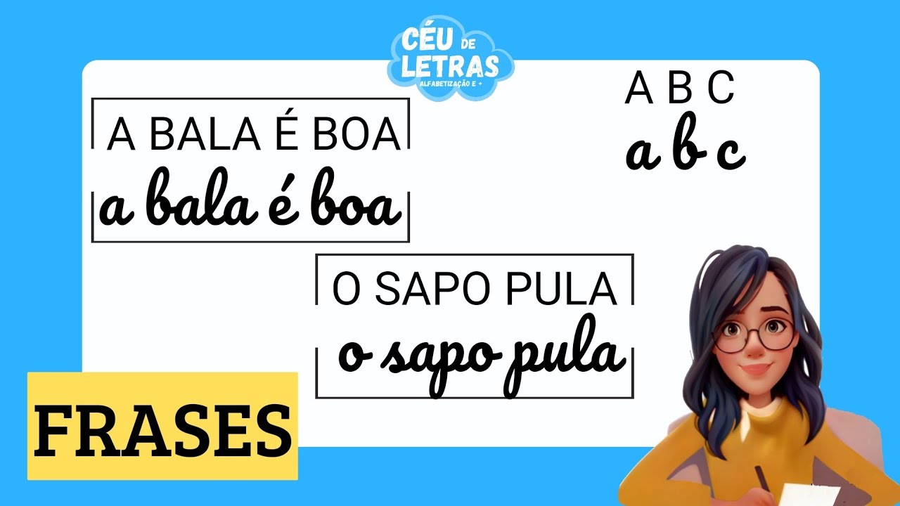 APRENDA LER FRASES| APRENDER LETRAS CURSIVAS MINÚSCULAS| AULA DE LEITURA