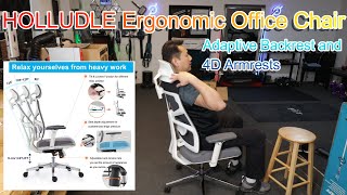 HOLLUDLE Ergonomic Office Chair with Adaptive Backrest review by Benson Chik