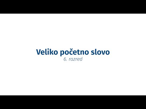 Instrukcije iz jezika - 6. razred - Veliko početno slovo 6. razred