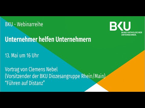 BKU Webseminar "Führen auf Distanz" - mit Clemens Nebel