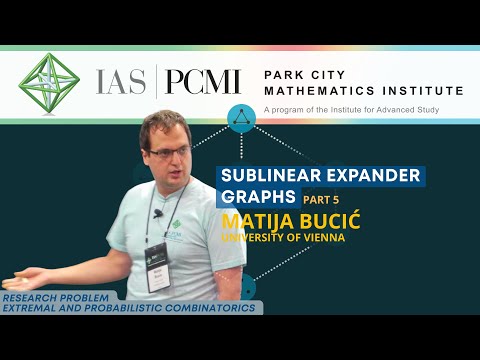 Pt. 5 – Sublinear expander graphs | Matija Bucić, University of Vienna | IAS/PCMI