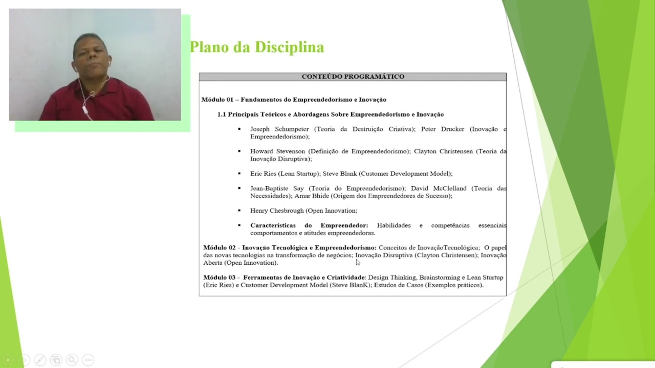Apresentação da Disciplina - Fundamentos do Empreendedorismo Inovador #0