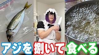 釣ったアジを捌いてフライにする【料理】