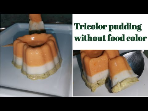 Tricolor pudding/without food color/really easy and tasty/#fellah my world