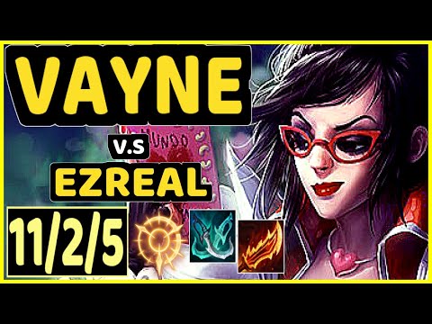 VAYNE vs EZREAL - QUADRAKILL 11/2/5 KDA BOTTOM ADC GAMEPLAY - NA Ranked GRANDMASTER