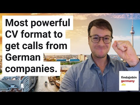 Most powerful CV format - how you can get calls from German HR.