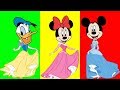Mickey Mouse Transforms Into Disney Princess Finger Family Song Cinderella Tiana Jasmine