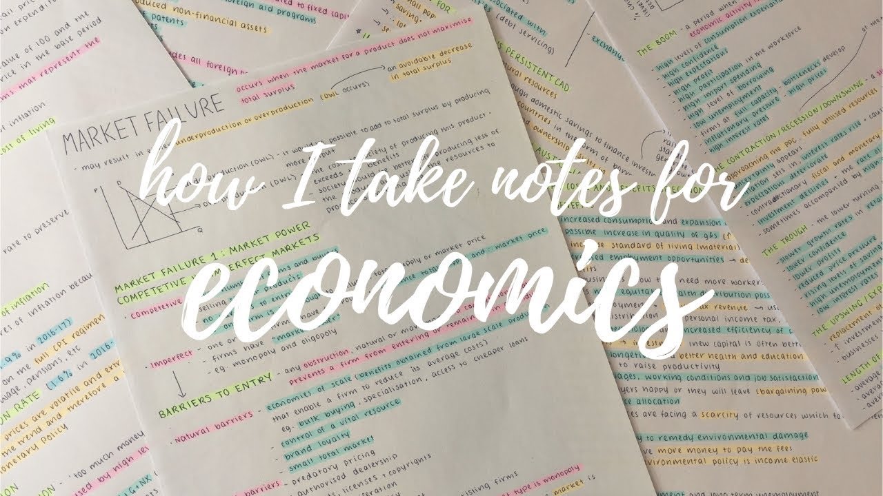 How I Take Notes For Economics | Note Taking Series Ep. 1