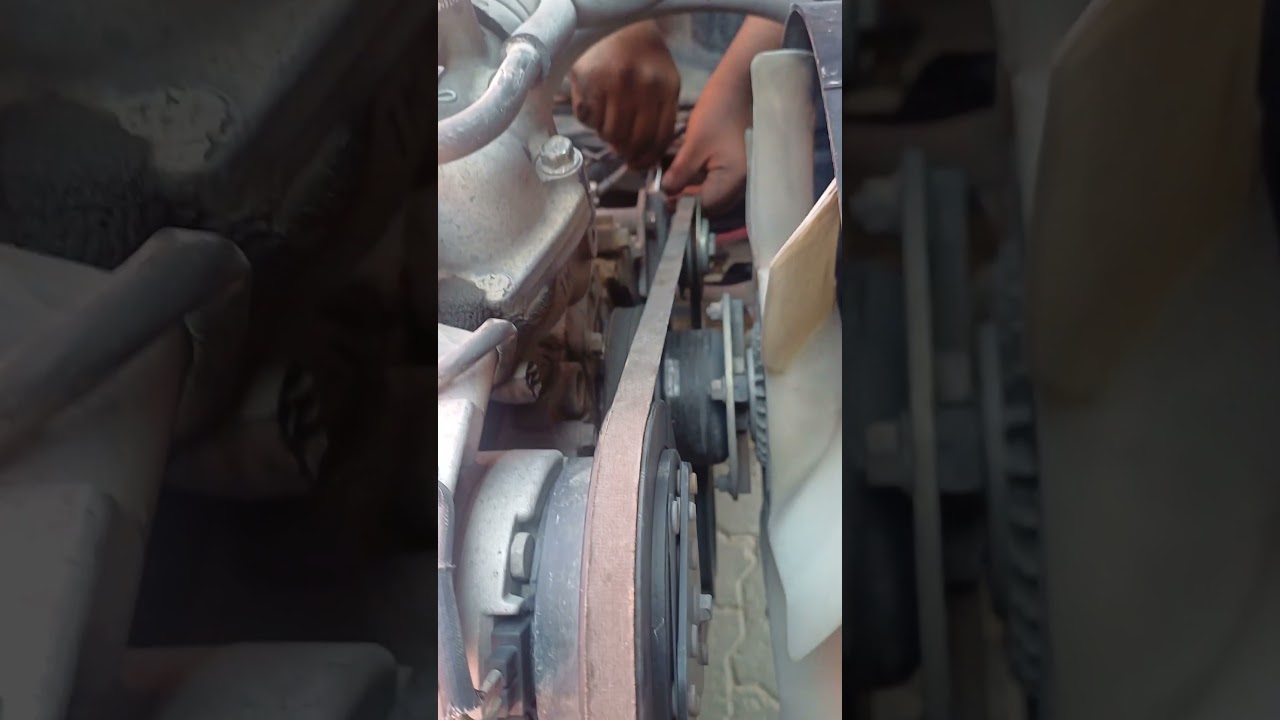 MITSUBISHI CANTER 2015 AC COMPRESSOR BELT LOSE PROBLEM SOLVED