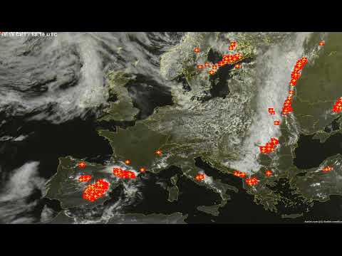 Sat24 lightning video impression for Sunday, July 12, 2020