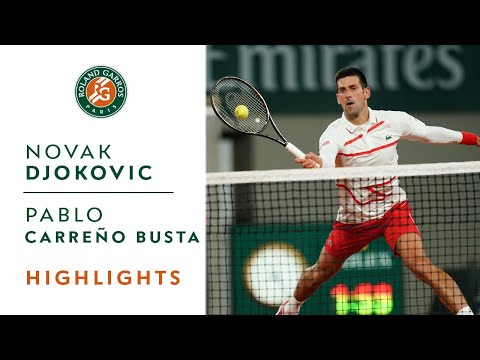 Novak Djokovic vs Pablo Carreño Busta - Quarterfinals Highlights | Roland-Garros 2020