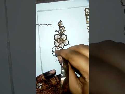 Gulf Dubai design for beginners #henna #mehndidesign #video #bridalmehndi #flowers #tutorial#flower