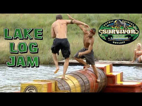 Lake Log Jam (1 of 2) Immunity Challenge | Survivor: Gabon | S17E06: All Depends on the Pin-Up Girl