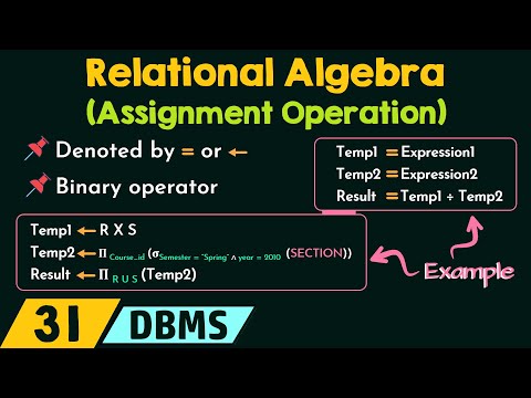 Relational Algebra Assignment Operation