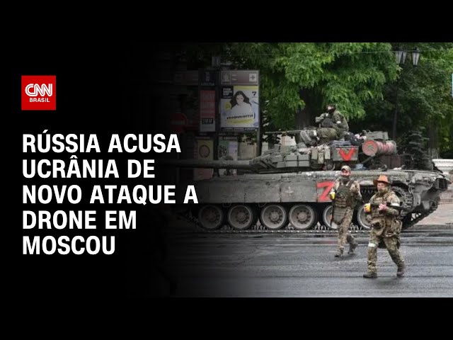 Rússia acusa Ucrânia de novo ataque a drone em Moscou | CNN PRIME TIME