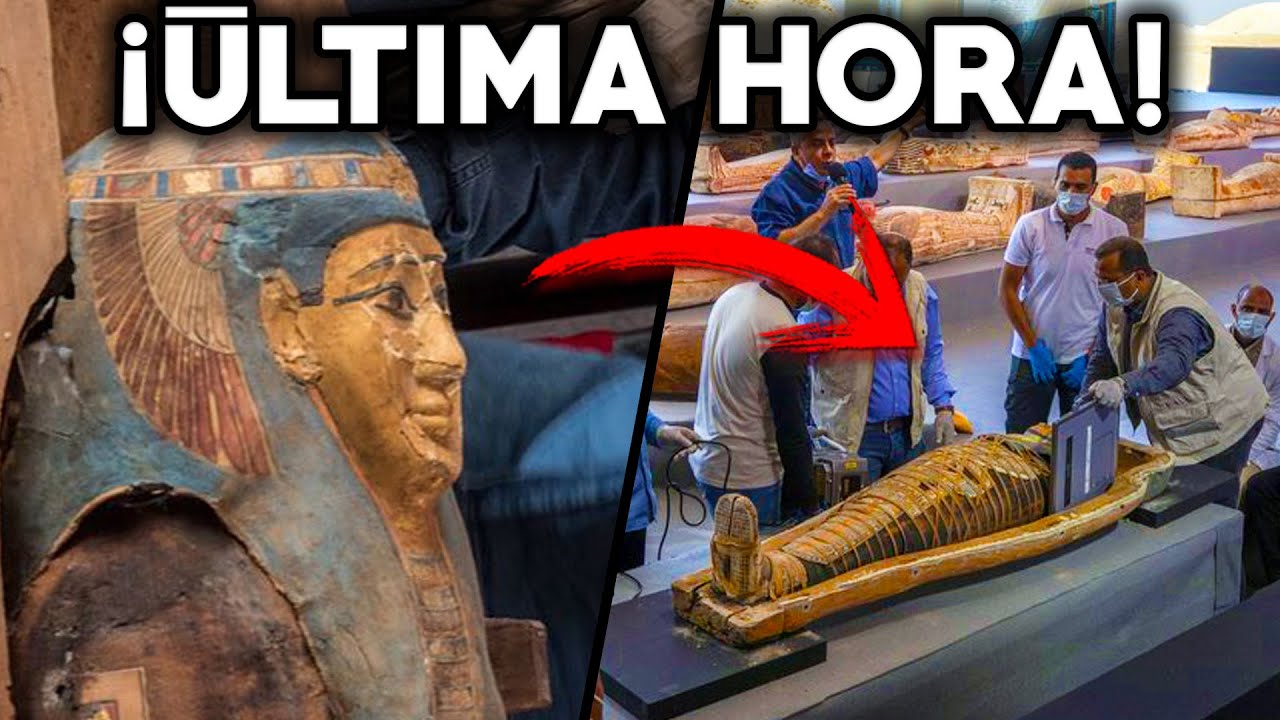Abren un Sarcófago Intacto en Egipto y Descubren una Máscara de Oro