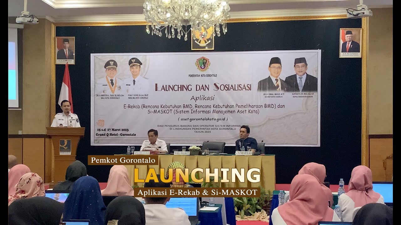 Ciptakan Tertib Administrasi Aset, Pemkot Gorontalo Launching Aplikasi E-Rekab dan Si MASKOT