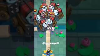 1 vs 16 ☠️😱 #clashroyale #mobilegame #fyp #mobilegame #strategy #pourtoi #anime