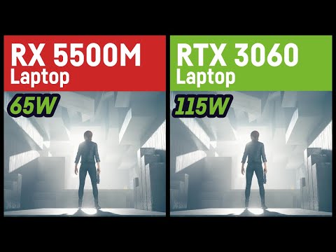 RX 5500m 65W vs. RTX 3060 115W // Laptop