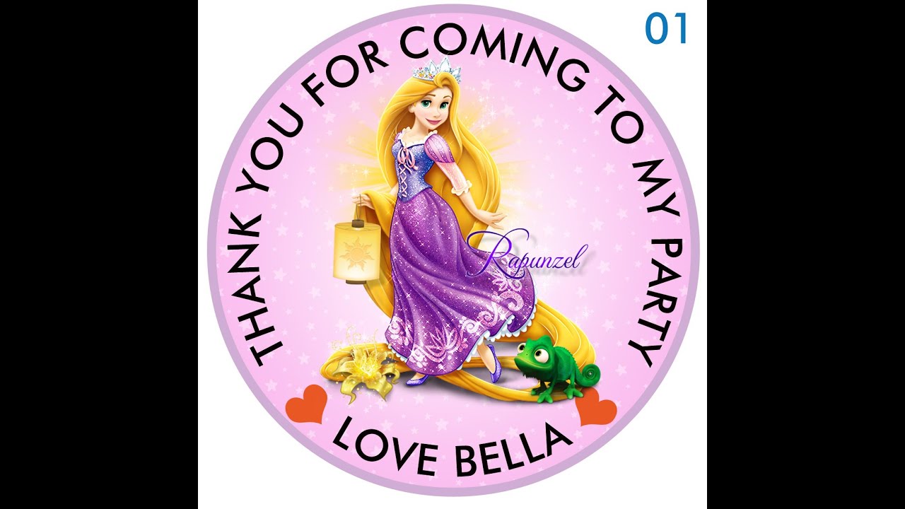 Kids party Stickers, Thank you for coming to my party stickers