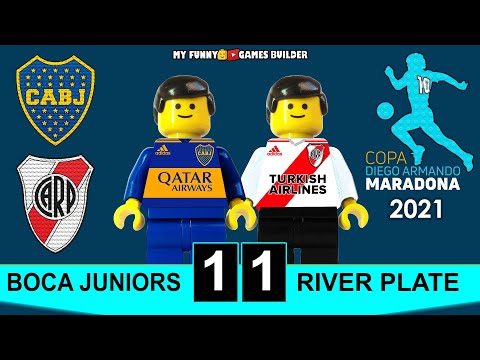 Boca Juniors 1x1 River Plate • Superclásico Copa 2021 • All Goals Highlights Lego Football