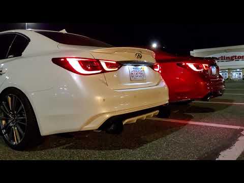 Q50 Redsport HKS exhaust revs
