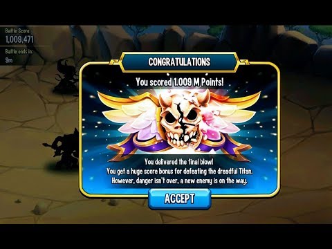 1m point and Killing Titan - Monster legends