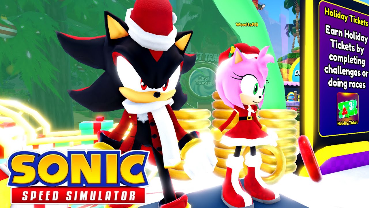 Unlocking Holiday Shadow & Amy in Sonic Speed Simulator