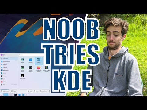 NOOB tries LINUX (KDE) for the FIRST TIME!
