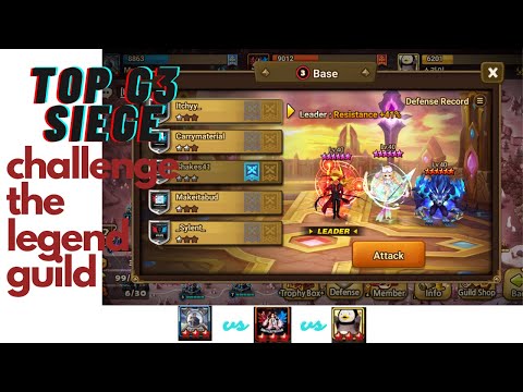Top G3 Siege. Challenge the legend Guild Say Swag Again. Summoners War