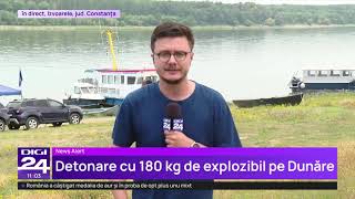 Explozie spectaculoasă în Dunăre pentru salvarea centralei de la Cernavodă. Miruță: „E un succes”