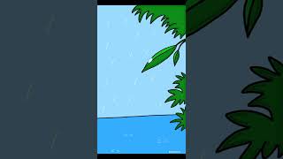 Feel the ambience of the rainfall 🌧️ | peezyweezyy | Shorts #animation #rain #drop #soothing #peace
