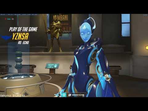 POTG! YZNSA INSANE ECHO + PHARAH GAMEPLAY OVERWATCH SEASON 25 TOP 500