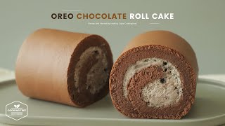 오레오 초코 롤케이크 만들기 : Oreo Chocolate Roll Cake Recipe | Cooking tree