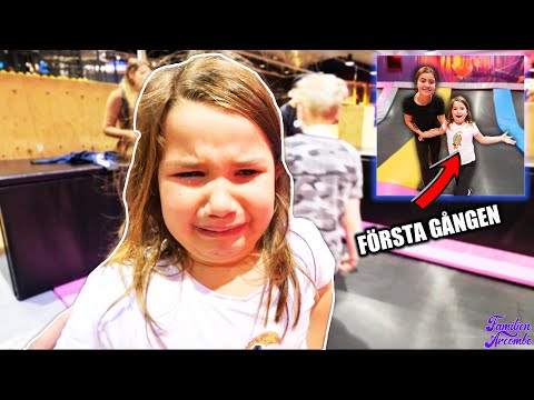 ELIZE FÖRSTA GÅNG PÅ TRAMPOLINPARK *LEDSEN* | VLOGG