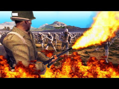 New FLAMETHROWER vs 5 MILLION ZOMBIES! - Ultimate Epic Battle Simulator 2 UEBS 2