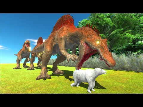 Escape from carcharodontosaurus in dangerous forest - Animal Revolt Battle Simulator