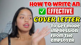 HOW TO WRITE A COVER LETTER FOR A JOB APPLICATION | EFFECTIVE WAY TO GET HIRED! | Wynnona G.